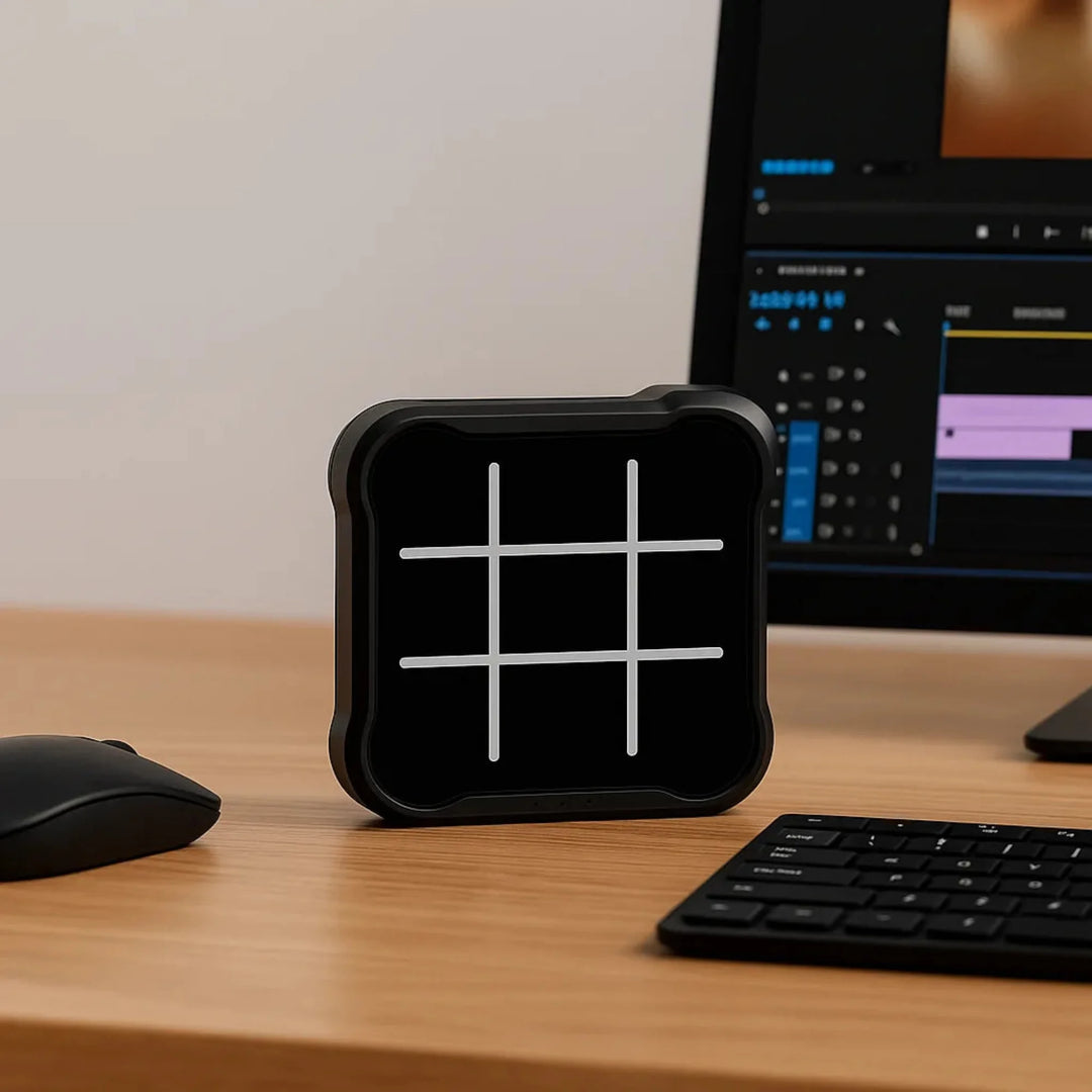 Techify™ electronic tic tac toe game in usage, providing fun interactive play with smart design — perfect for kids, families, and game lovers.