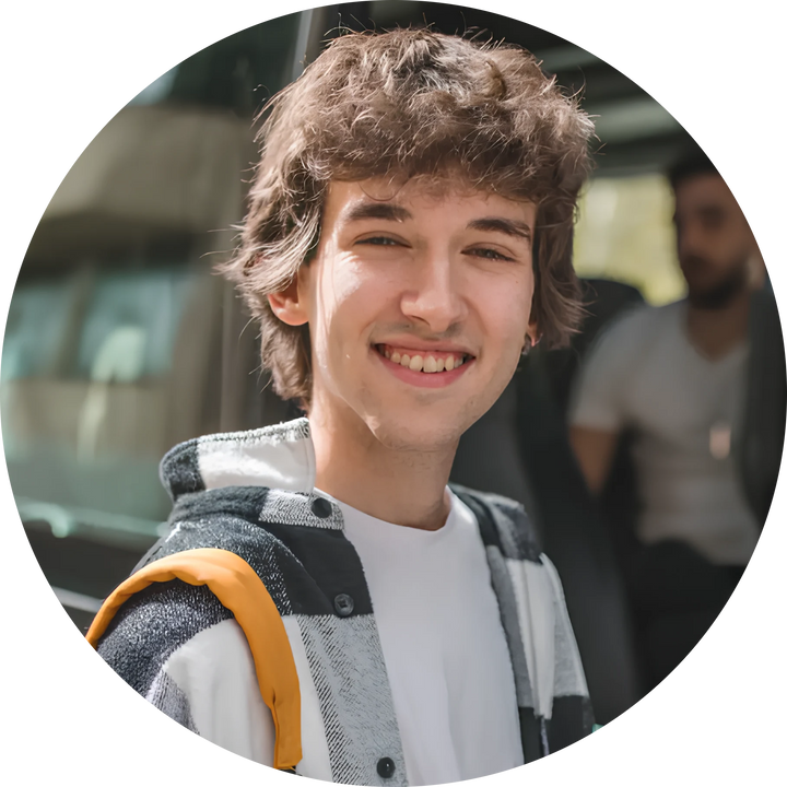 Techify™ fan portrait with friendly facial expression and good energy.