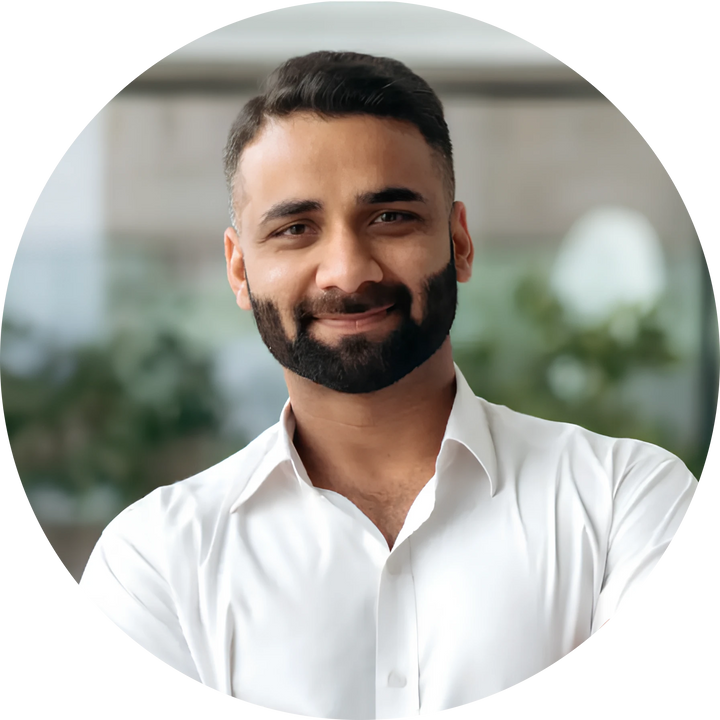 Techify™ user smiling with delight, lifestyle-focused headshot