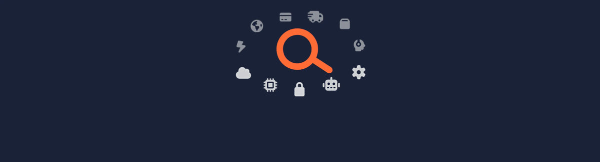Techify™ search results page with dark blue background and magnifying glass icon symbolizing no matches found
