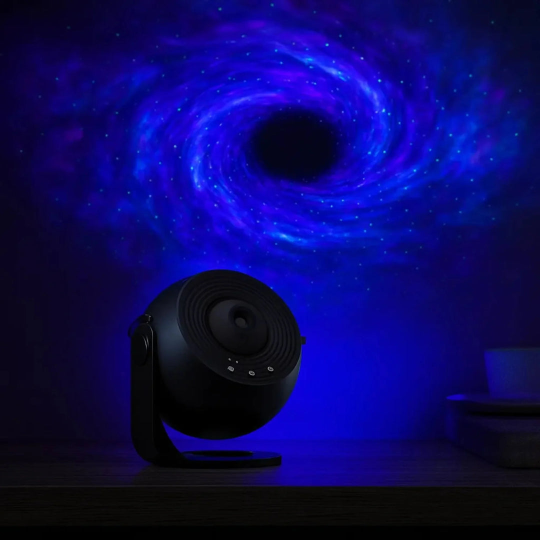 Techify™ sky galaxy projector in usage, creating an immersive starry night atmosphere — perfect for relaxation, home decor, or smart ambient lighting.